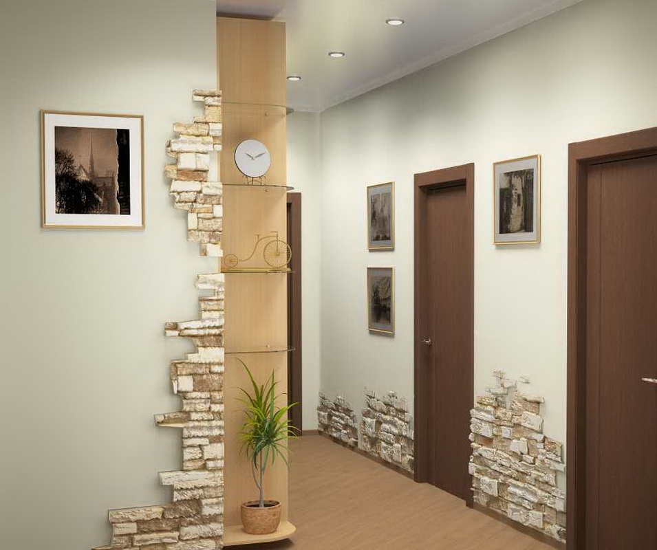 Как выглядит отделка декоративным камнем и обоями: фото и схема работ