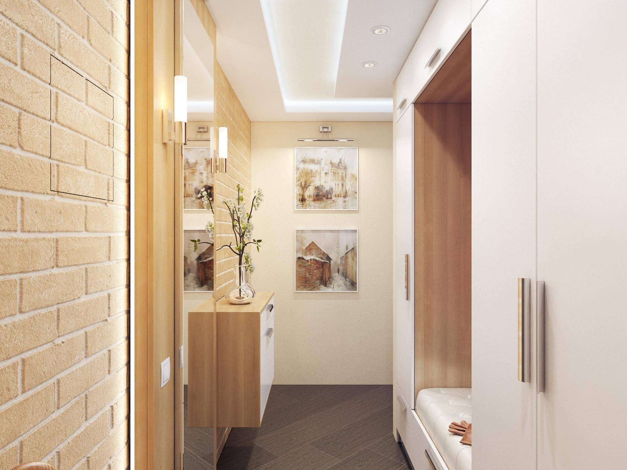 Дизайн длинного коридора в квартире - реальные фото примеров оформления