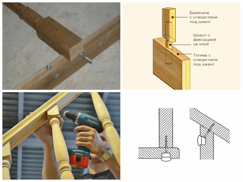 Как крепятся балясины к перилам и полу – крепление деревянного столба к бетону