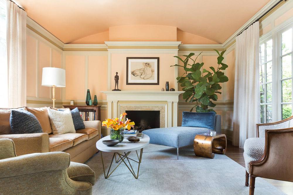 Интерьер персиковой спальни: самые актуальные сочетания с другими цветами и варианты дизайна