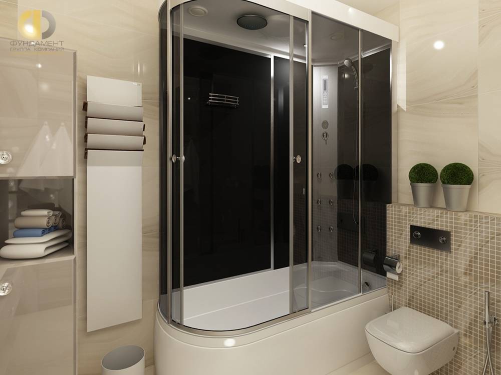 Маленькая ванная комната: дизайн интерьера с душевой кабиной