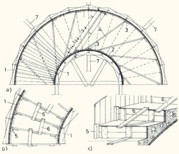 Чертеж полукруглой лестницы