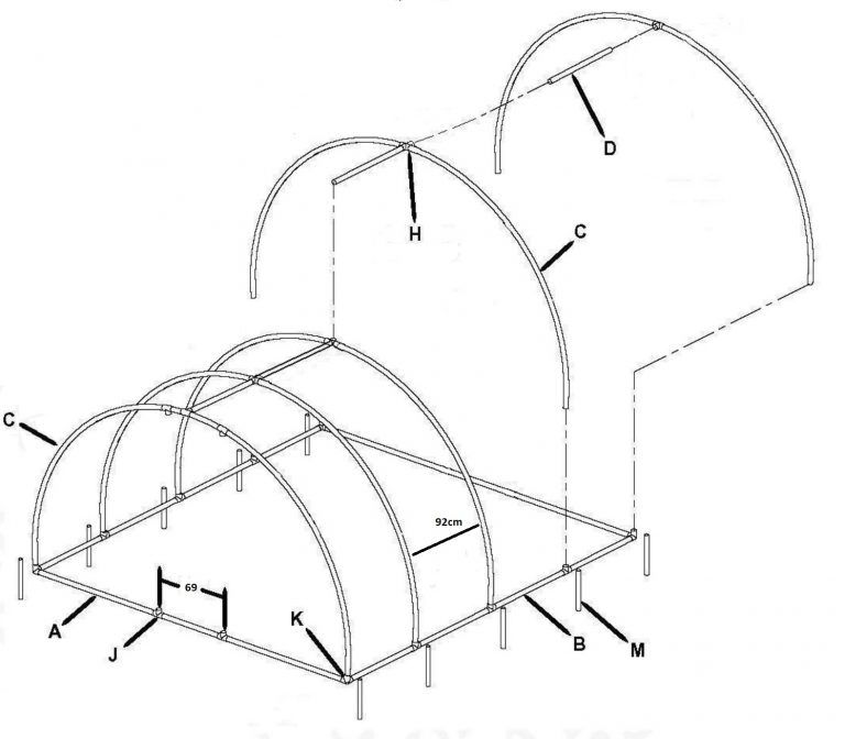Парник из полипропиленовых труб своими руками пошаговая инструкция фото чертежи и размеры