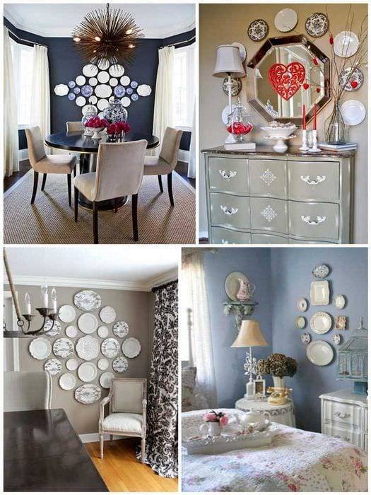 Украшаем стены декоративными тарелками +75 фото - «декор» » «дизайна интерьера»