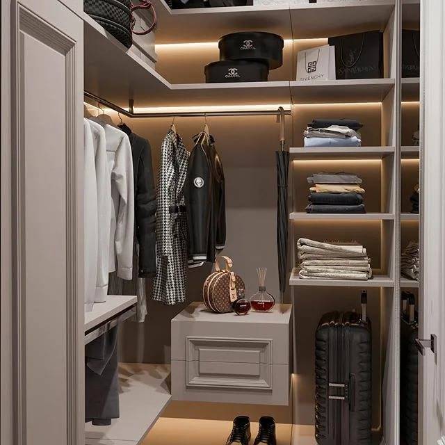 Разработка дизайн-проекта гардеробной комнаты, фото лучших планировок