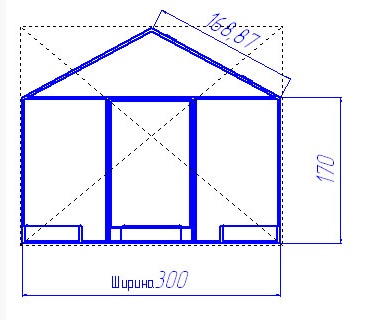 Чертеж теплицы 3х6