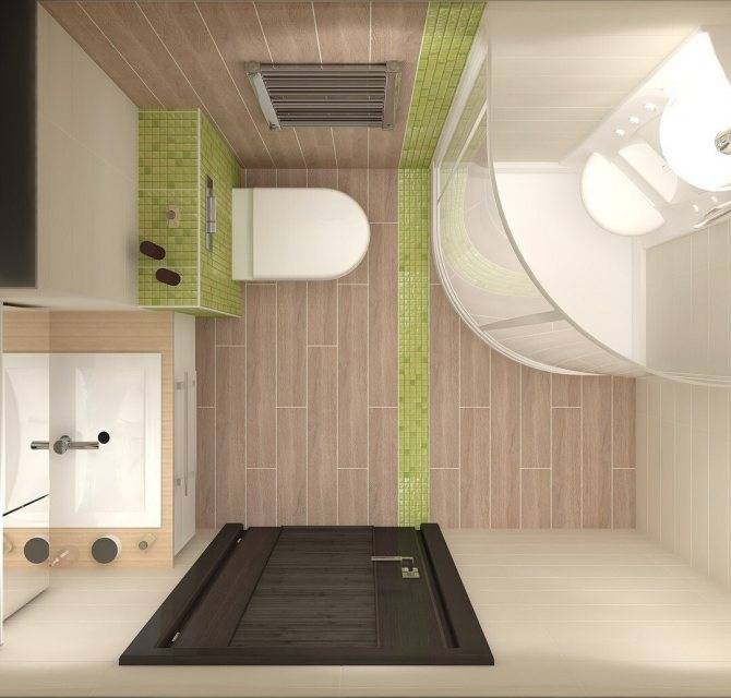 Планировка и зонирование ванной комнаты санузла