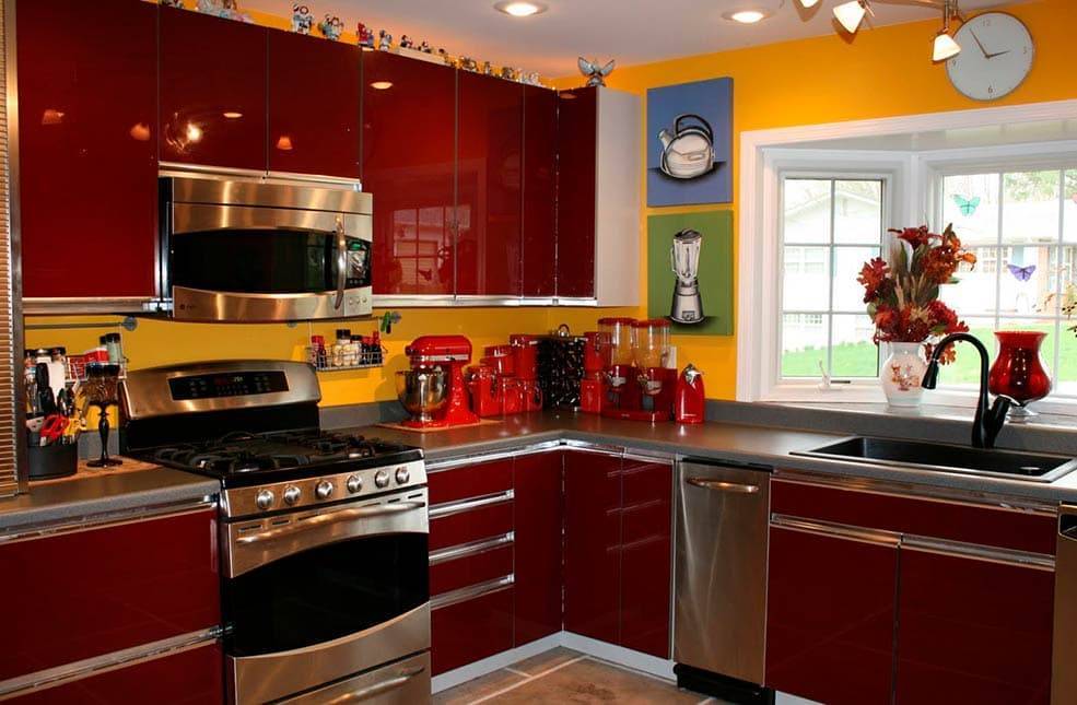 Особенности бордового цвета на кухне
