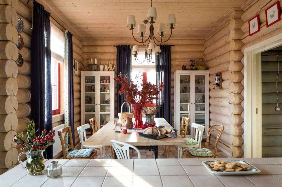 Интерьер дома из бревна: 80+ фото, реальные примеры дизайна