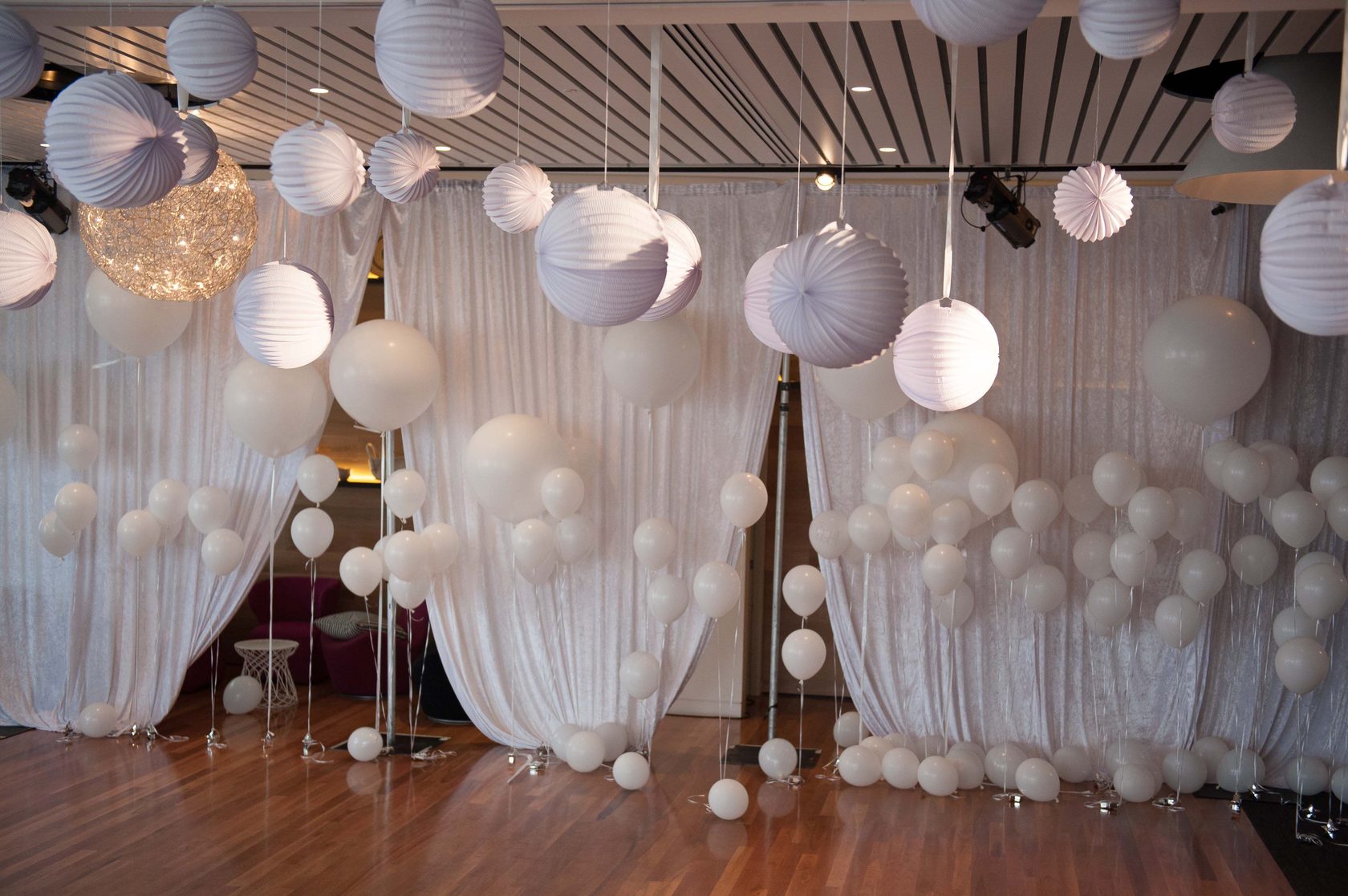 воздушные шары оформление зала
