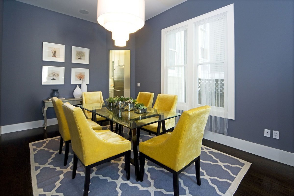 Желтая гостиная: оформление интерьера, шторы в желтом цвете, фото