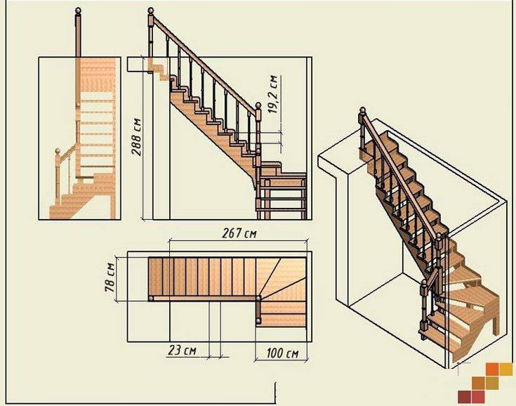 Как сделать лестницe на мансарду в небольшом доме своими руками: пошагово — размеры +видео