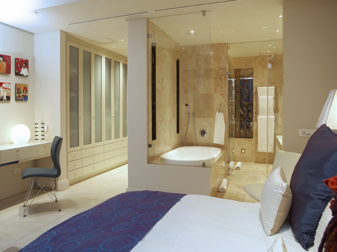 Санузел в спальне - 100 фото красивого дизайна спальни с санузлом
