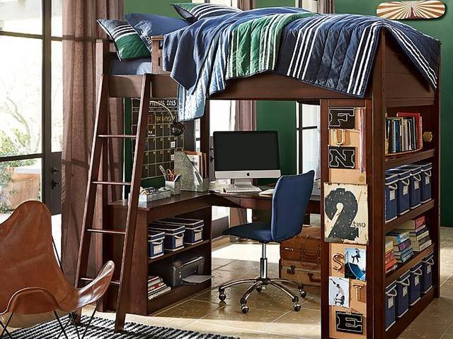 Кровать-чердак с рабочей зоной для подростка: 50 фото оптимизированного пространства - «декор» » все о сауне