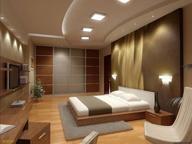 Потолок в спальне: материалы отделки, дизайн, виды и особенности выбора цвета (115 фото)