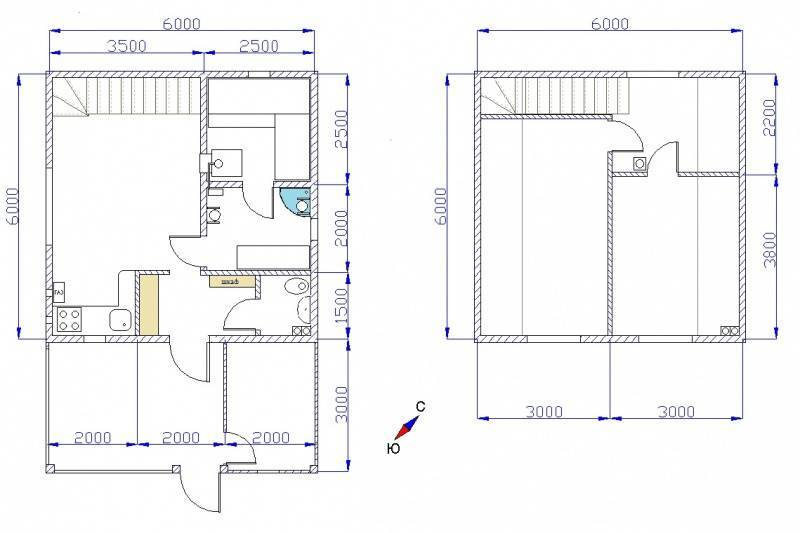 Двухэтажные и одноэтажные бани 6х6 – особенности строительства и материалов
