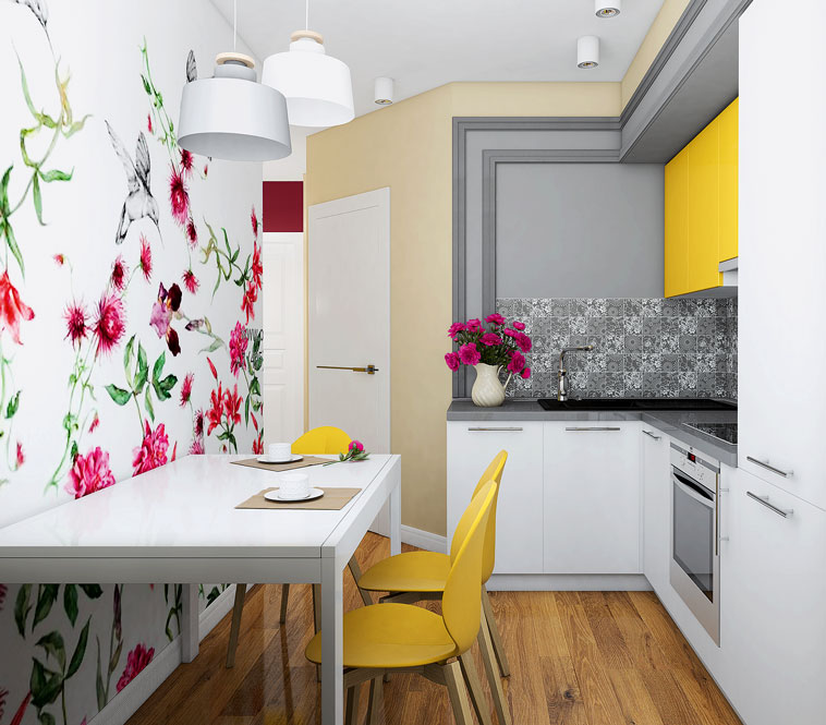 Какой цвет обоев выбрать для кухни: фото, идеи сочетания с кухонным гарнитуром и мебелью