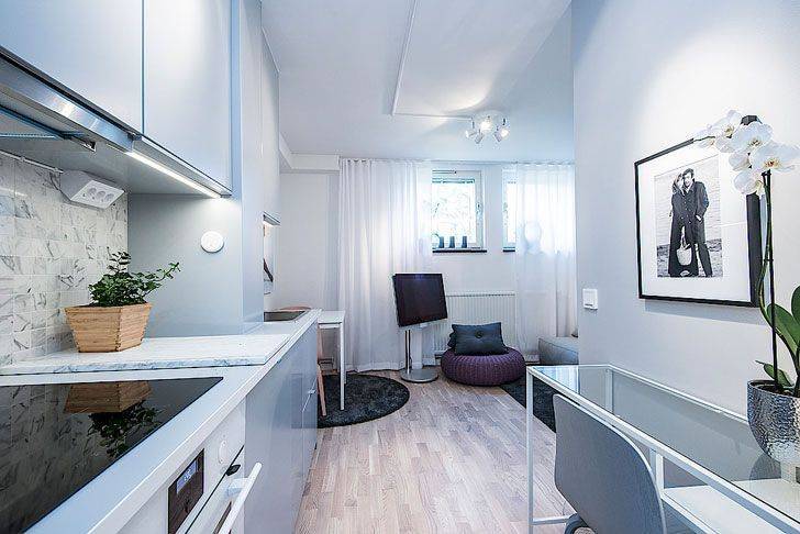Дизайн студии 25 кв м — 30 идей оформления интерьера квартиры