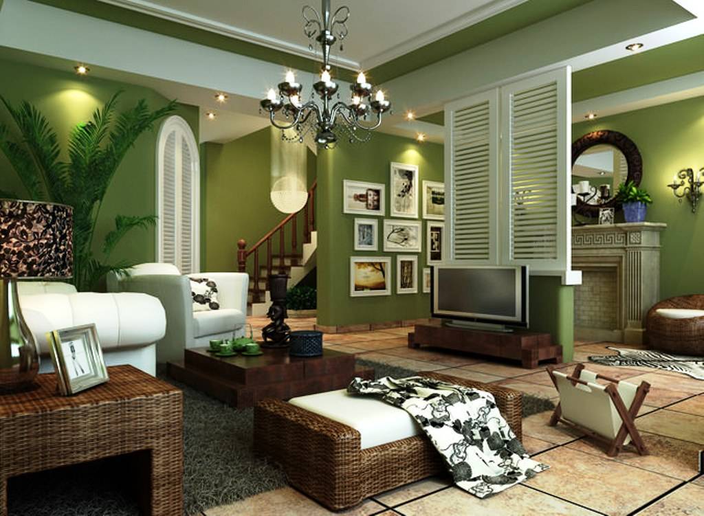 Зеленые обои в интерьере +75 фото - «декор» » «дизайна интерьера»