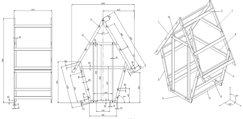 Уличный туалет своими руками подробный чертеж