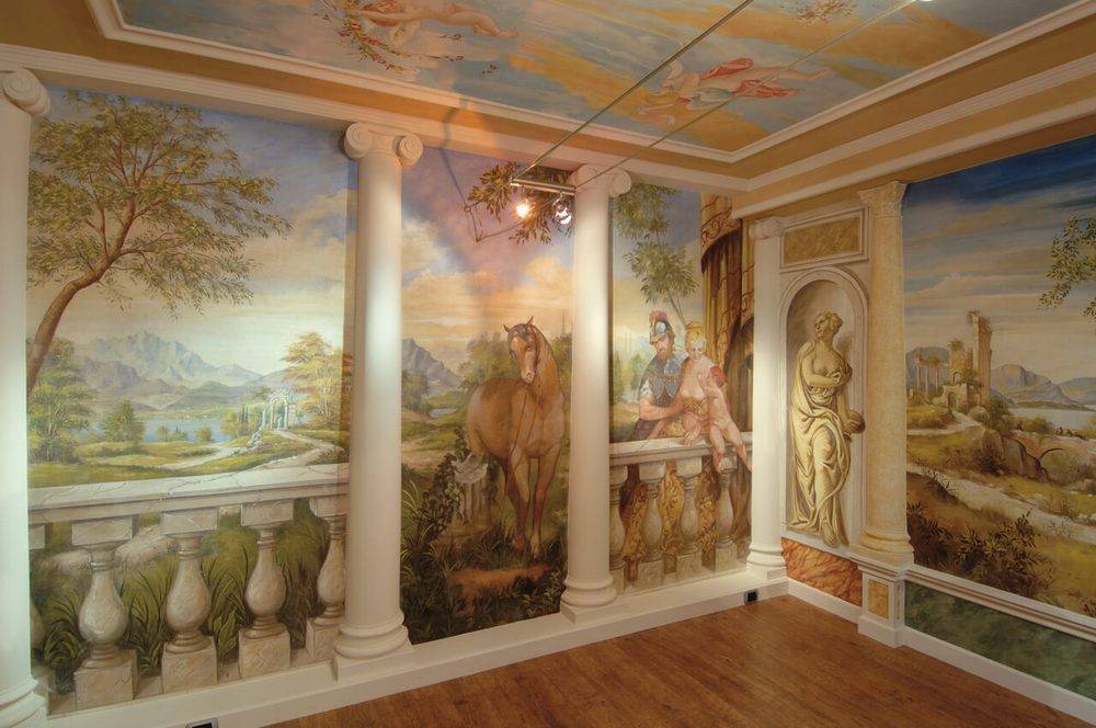 Фреска на стену: древнее искусство в современном интерьере