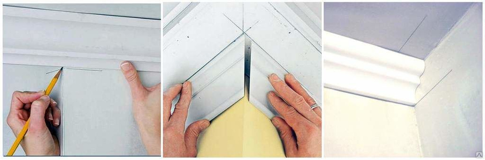 Как клеить потолочный плинтус из пенопласта – инструкция по монтажу