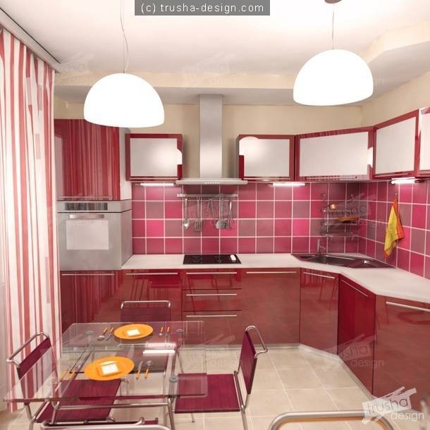 Кухня в красном цвете: идеи и секреты правильного дизайна  (60 фото)