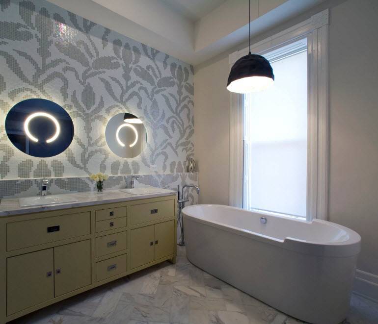 Дизайн черно-белой ванной комнаты + 75 фото - «интерьер ванной»