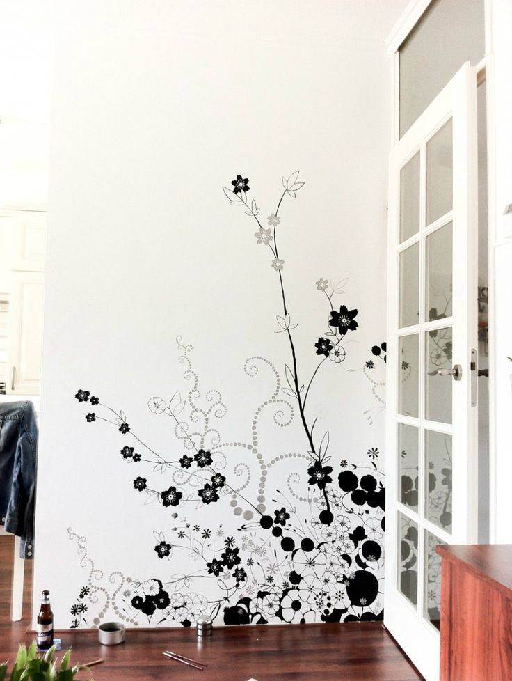 Художественная роспись стен в интерьере: декоративная ручная живопись
 - 34 фото
