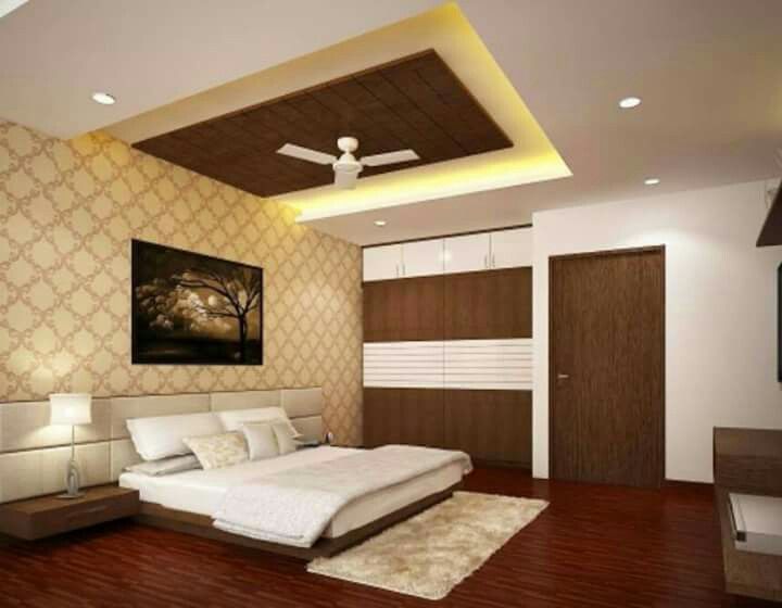 Дизайн потолка из гипсокартона в спальне — более 40 фото идей