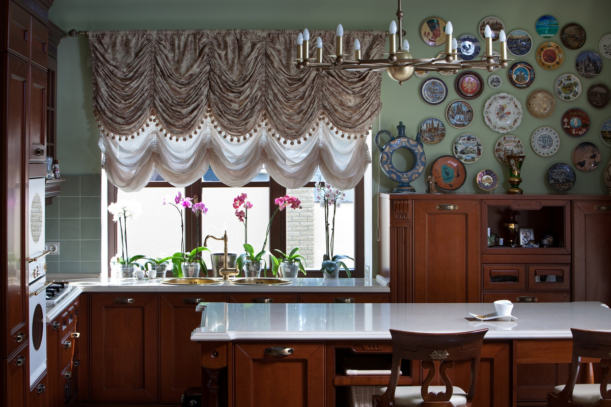 Шторы для кухни: 100 лучших современных идей для окна вашей кухни