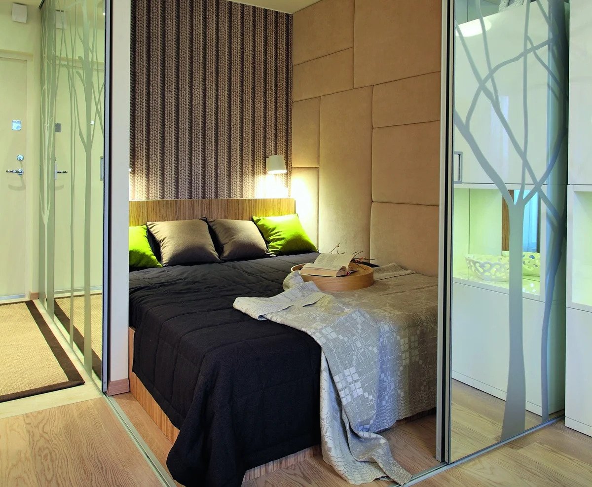 Как отгородить кровать в однокомнатной квартире и где ее поставить, дизайн однокомнатной квартиры со спальной зоной