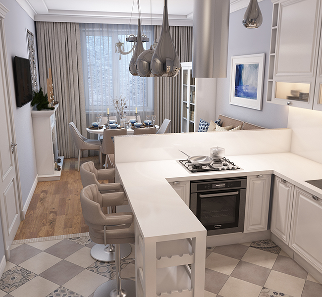 Дизайн кухни гостиной - правила составления проекта, лучшие варианты интерьера