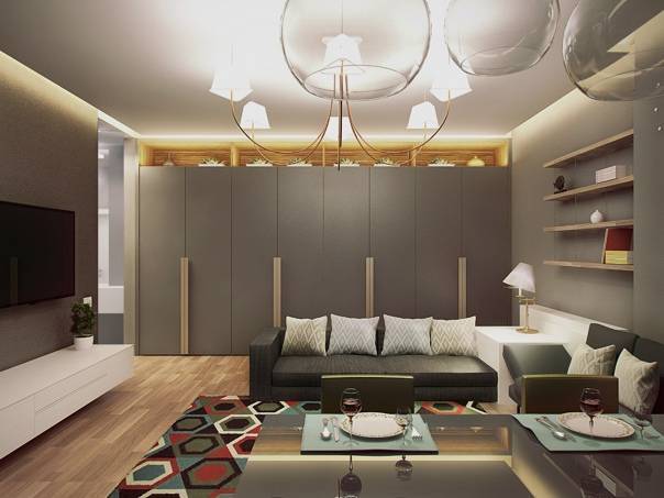 Интерьер гостиной 18 метров в современном стиле: примеры планировки, фото лучших идей интерьера
