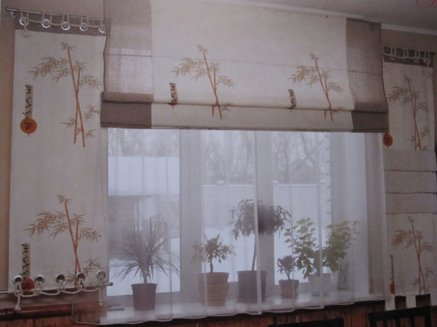 Японские панели-шторы в интерьере квартиры