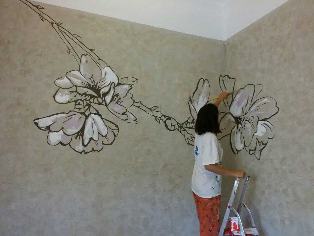 Роспись стен в квартире своими руками