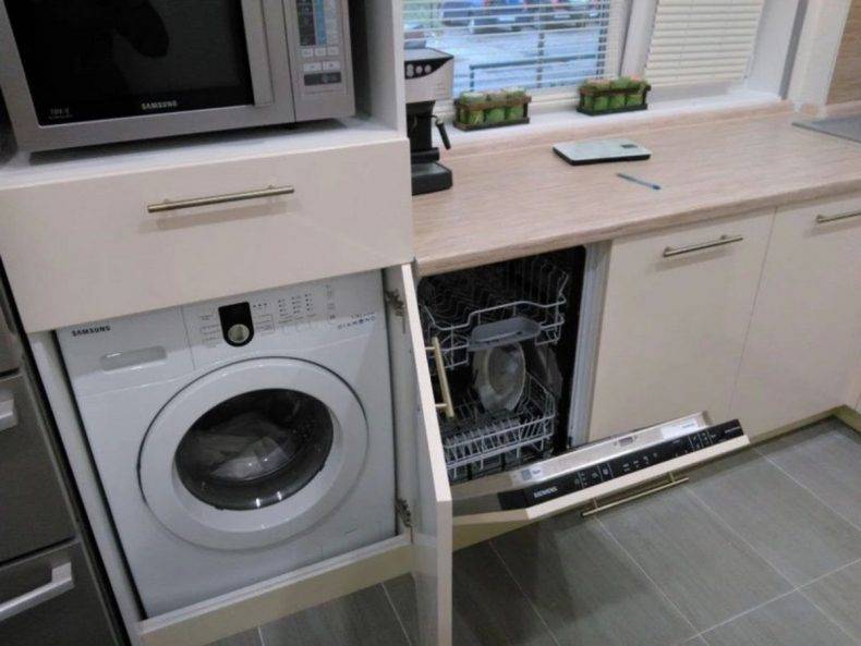 Можно ли поставить стиральную машину под столешницу?