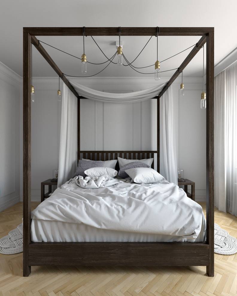 Кровать с балдахином, навесом, шатром: как сделать на взрослую двухъярусную кровать – 31 фото
