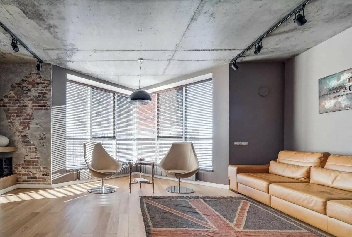 Потолок в стиле лофт: фото дизайна интерьера, оформление бетонного своими руками, видео монтажа, плюсы и минусы