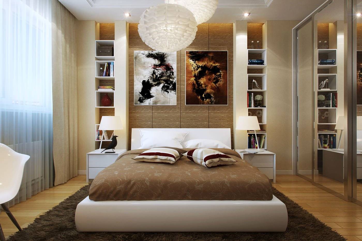фото небольшой спальни в современном стиле