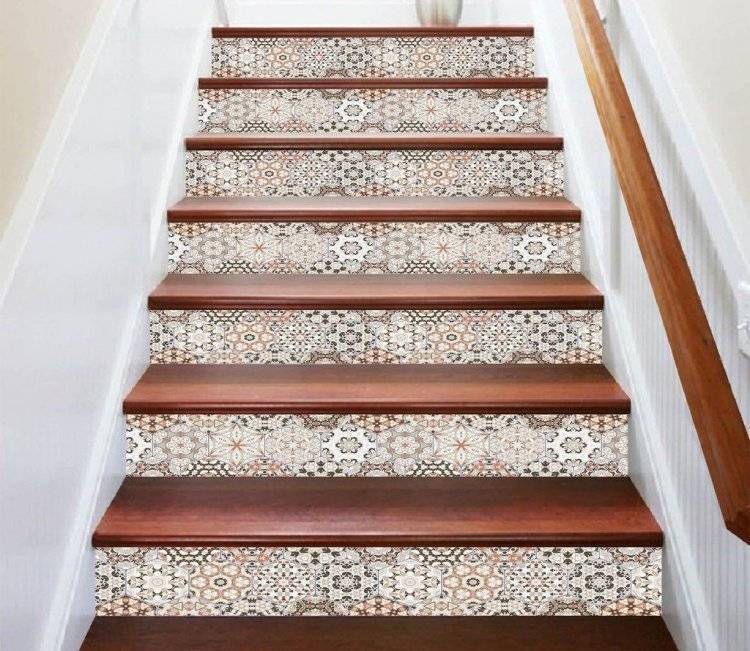 Плитка для лестниц в доме: керамическая отделка, способы и технология укладки (фото и видео)