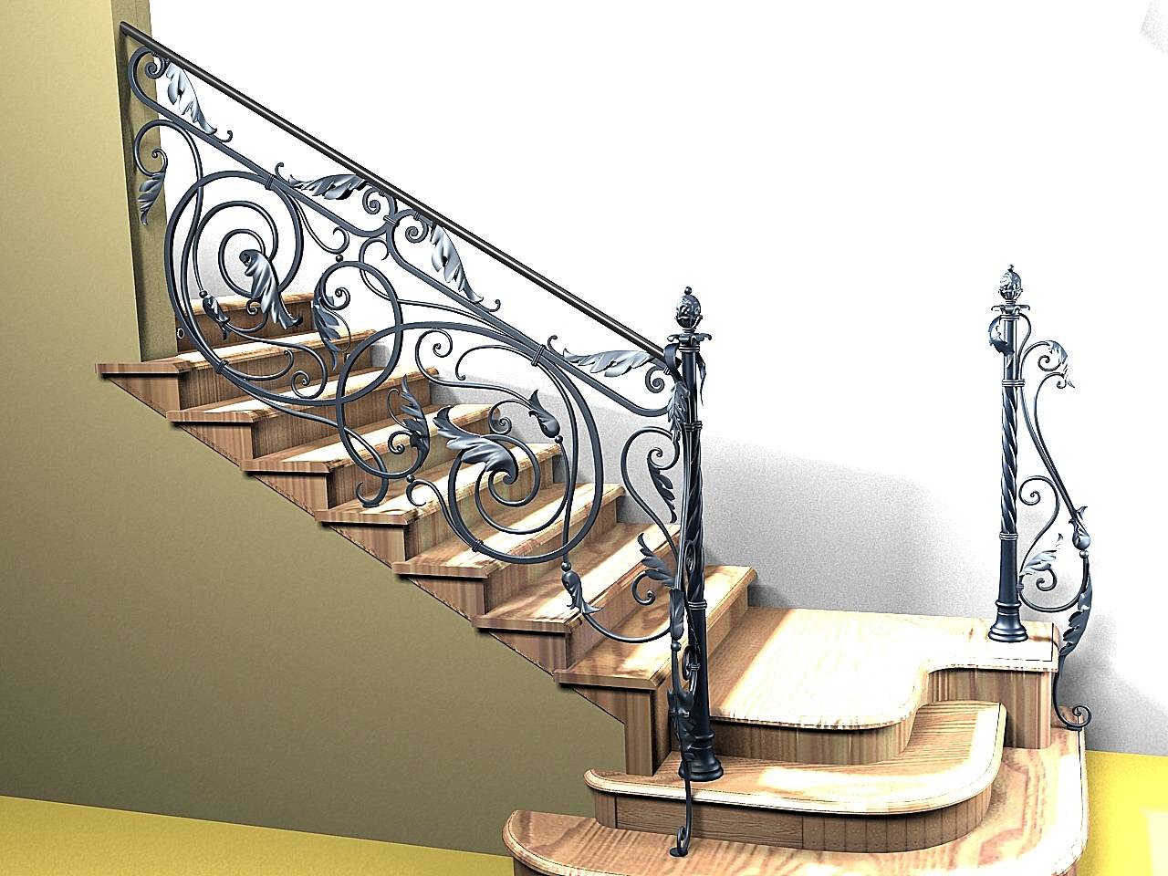 Кованые перила для лестниц в доме – особенности кованных изделий, где принято устанавливать такие конструкции