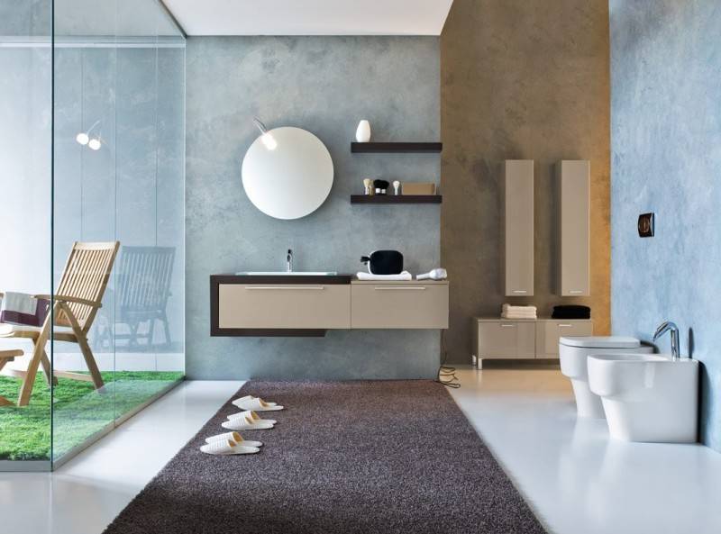 Отделка стен декоративной штукатуркой в ванной комнате | идеи для дизайна интерьера