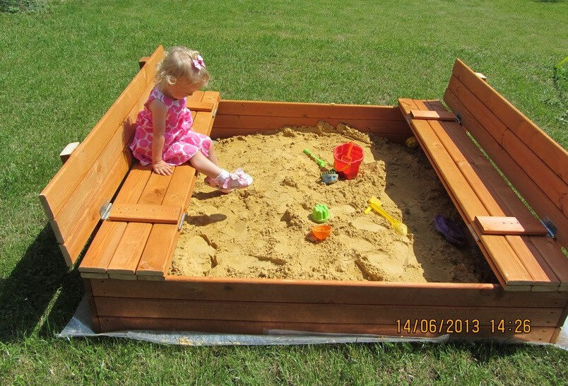 Песочница своими руками для детей - как сделать (+схемы, фото)