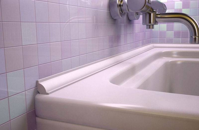 Нужен ли плинтус в ванную комнату на пол или лучше без него + фото
