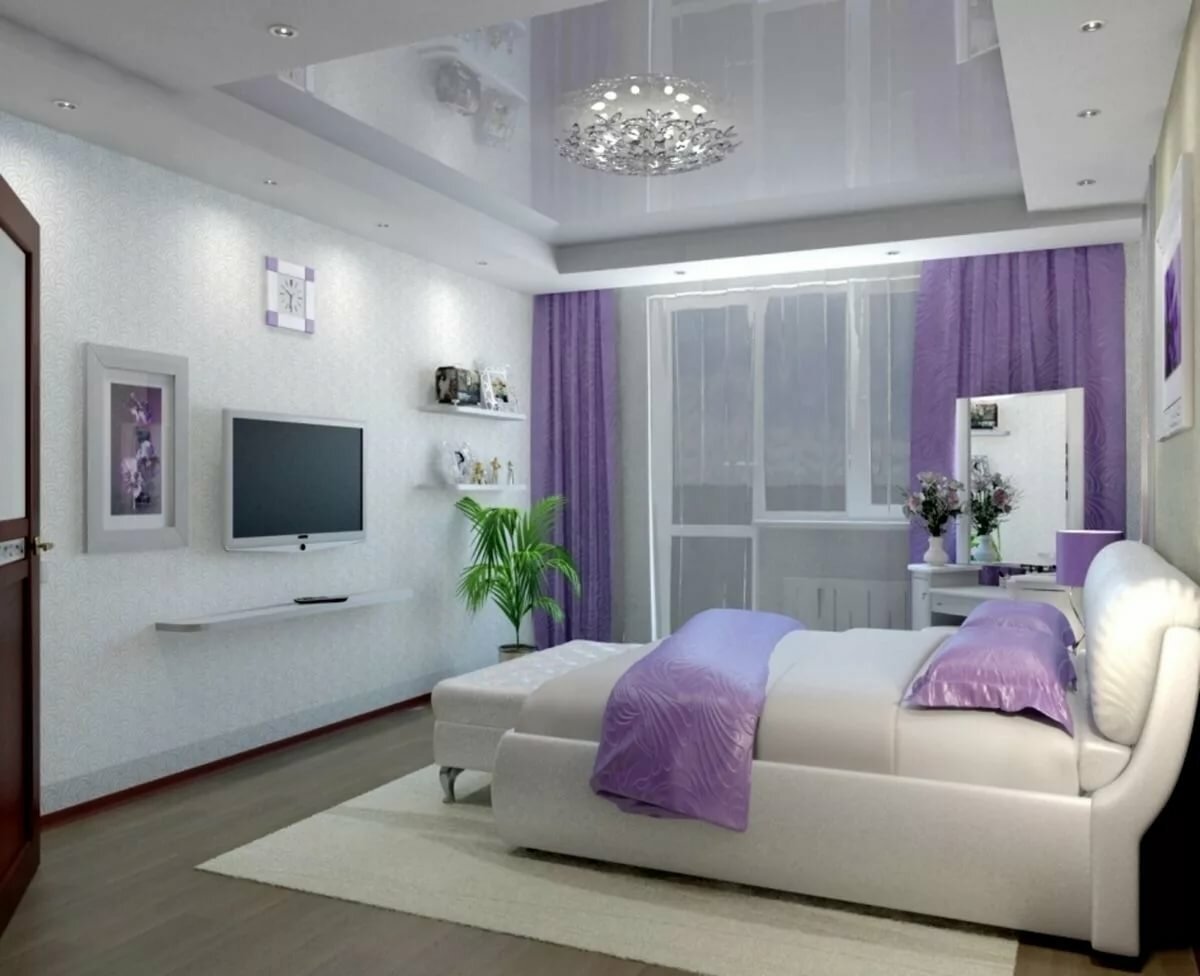 Дизайн сиреневой спальня: особенности палитры, советы по выбору отделочных материалов и расстановке акцентов, фото красивых интерьеров