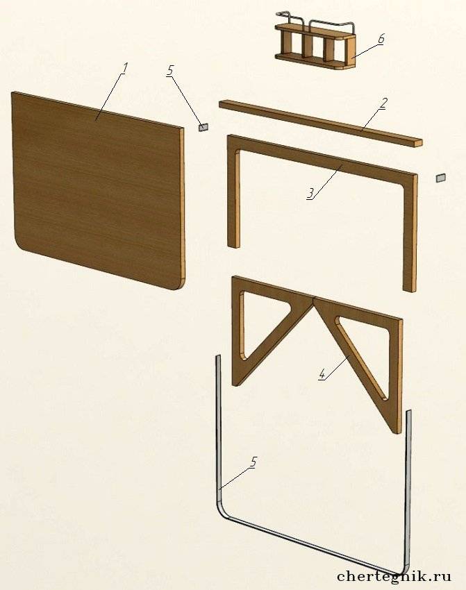 Как сделать откидной стол с креплением к стене своими руками