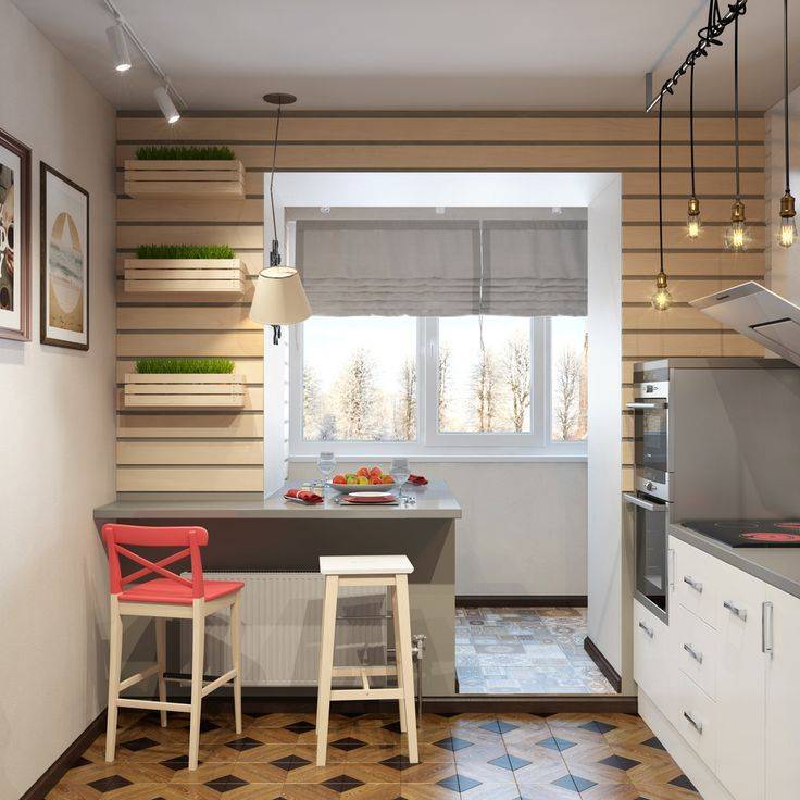 Кухня с балконом - совмещаем два интерьера. 90 фото фото!кухня — вкус комфорта