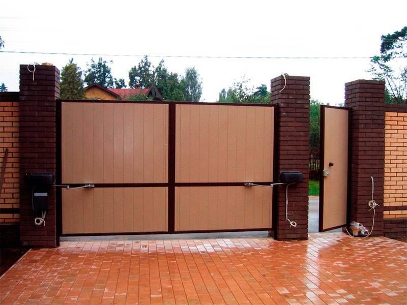 Металлические распашные ворота с калиткой (44 фото): особенности выбора и установки - «двор и сад» » «дизайна интерьера»