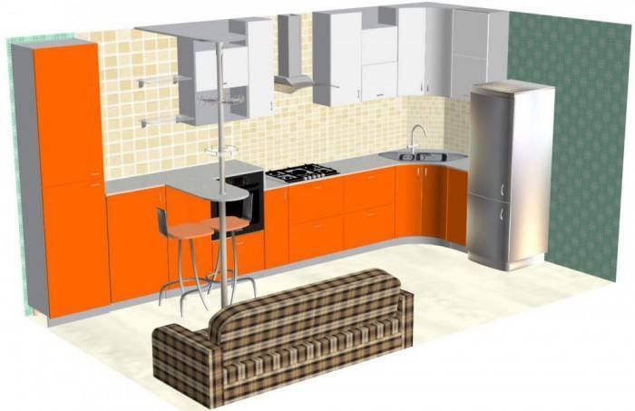 Дизайн кухни с диваном: фото идеи функционального применения